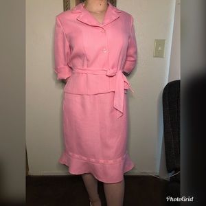 Pink Petite-Sized Skirt and Blazer Combo